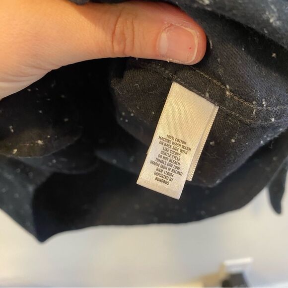 Bonobos men’s Black White Flannel Button Down Slim Fit Shirt size large - Picture 4 of 10